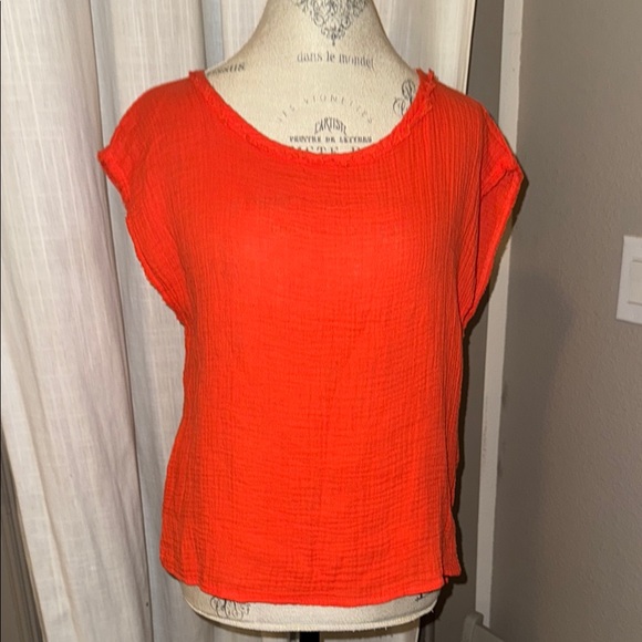 Philosophy Tops - Philosophy Republic Clothing Women's shirt Coral Orange Top shortsleeve blouse S